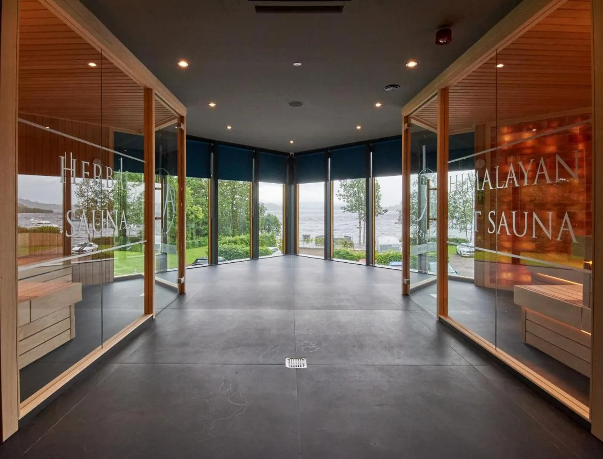 Spa with loch-view sauna
